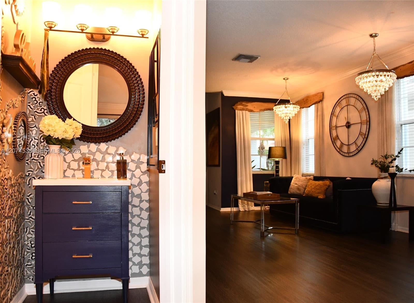 1/2 BATH & LIVING ROOM
