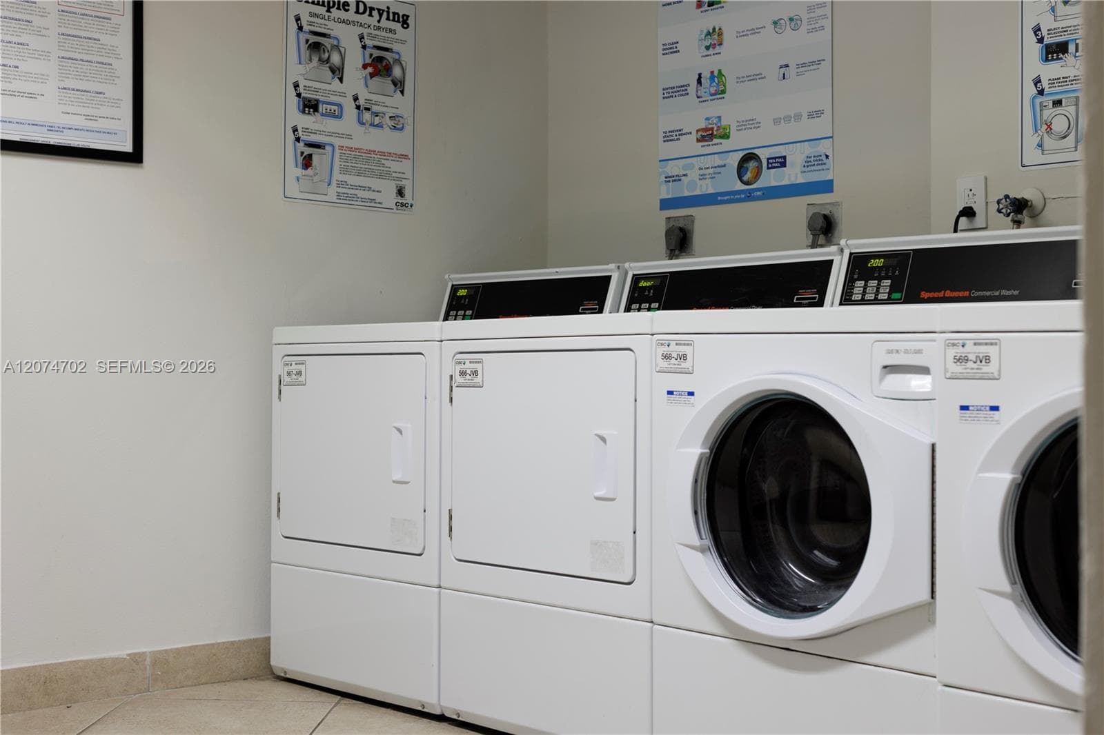 Coin laundry on every floor