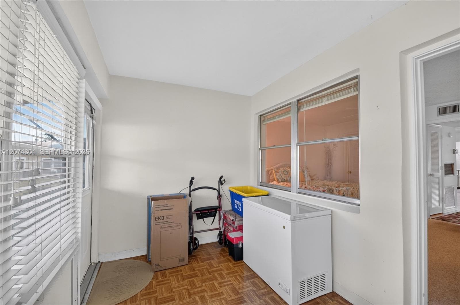 Enclosed and A/Ced Florida Room gives an additional 128 sq ft of living space