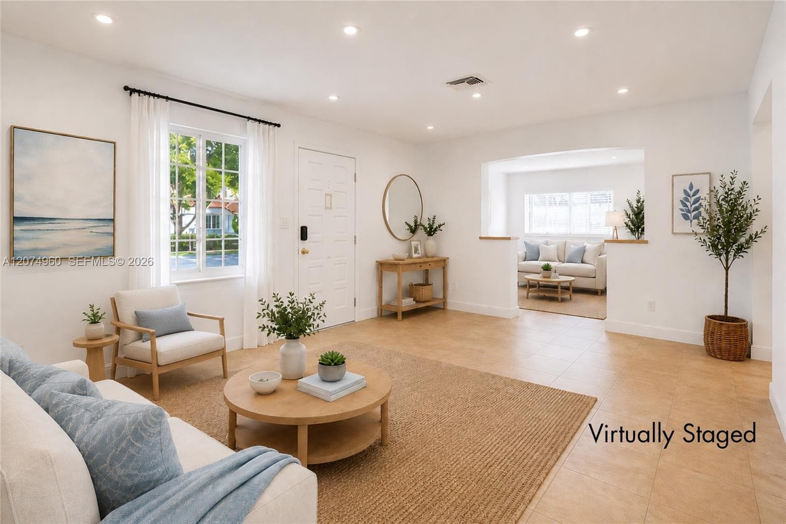 Virtually Staged Living Room