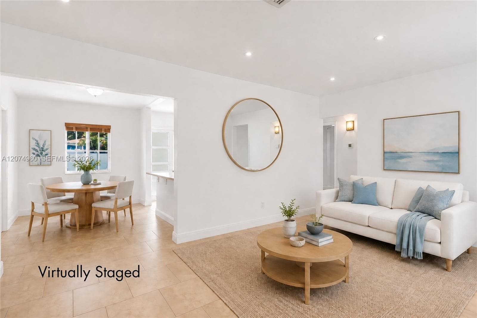 Virtually Staged Living Room