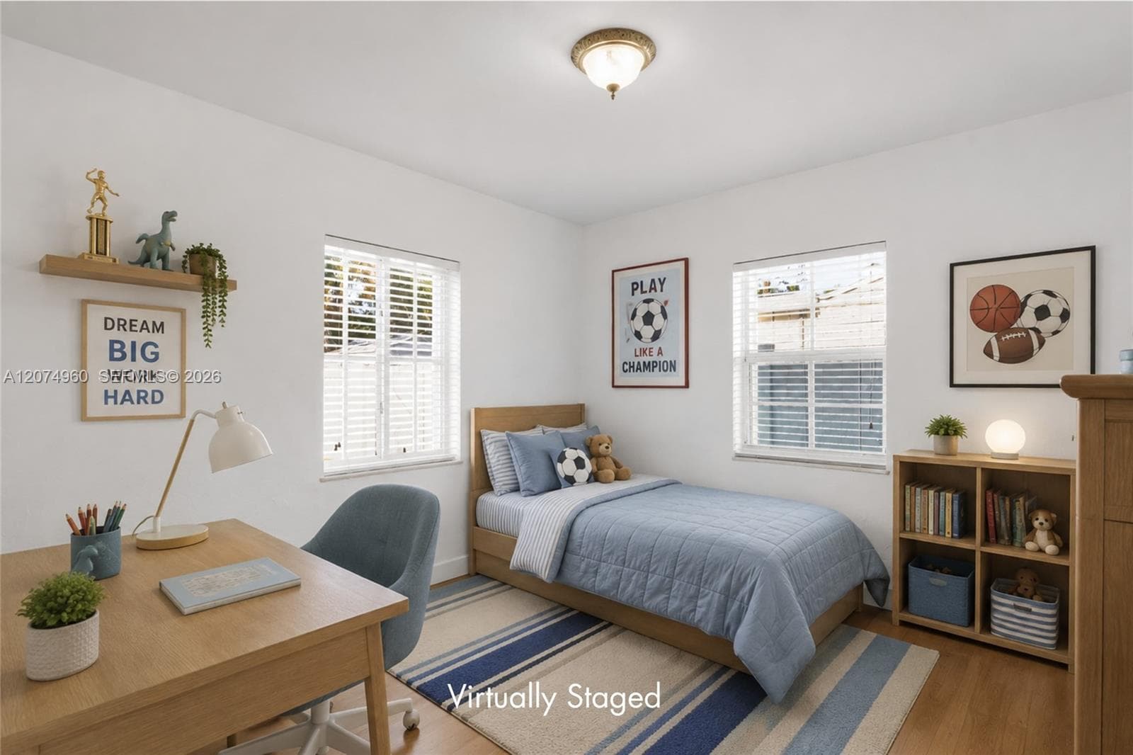 Virtually Staged Bedroom