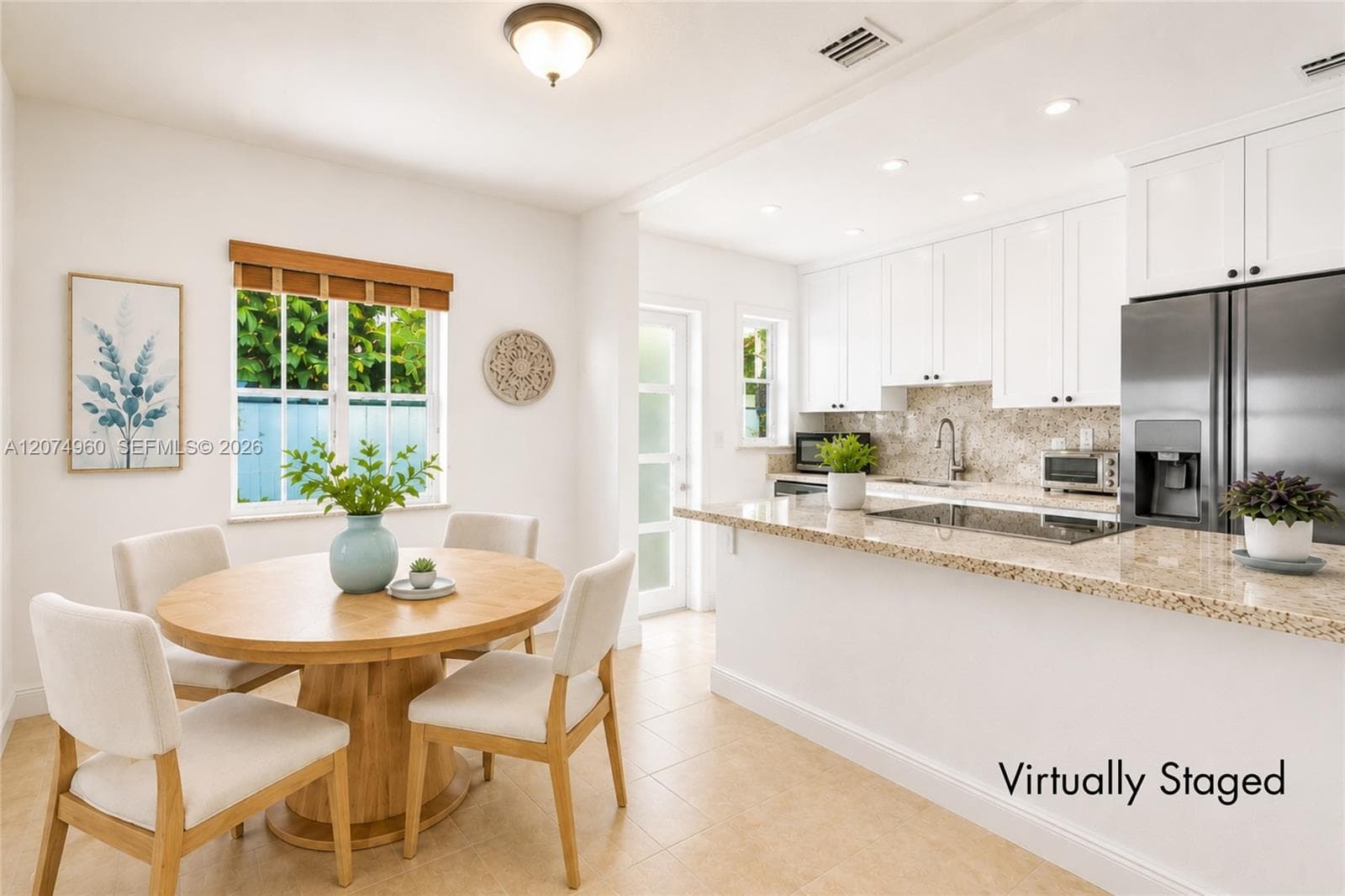 Virtually Staged Dining Area