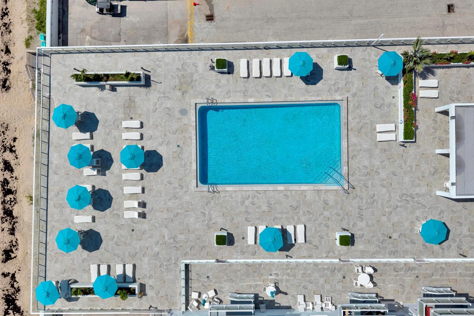 The pool and patio