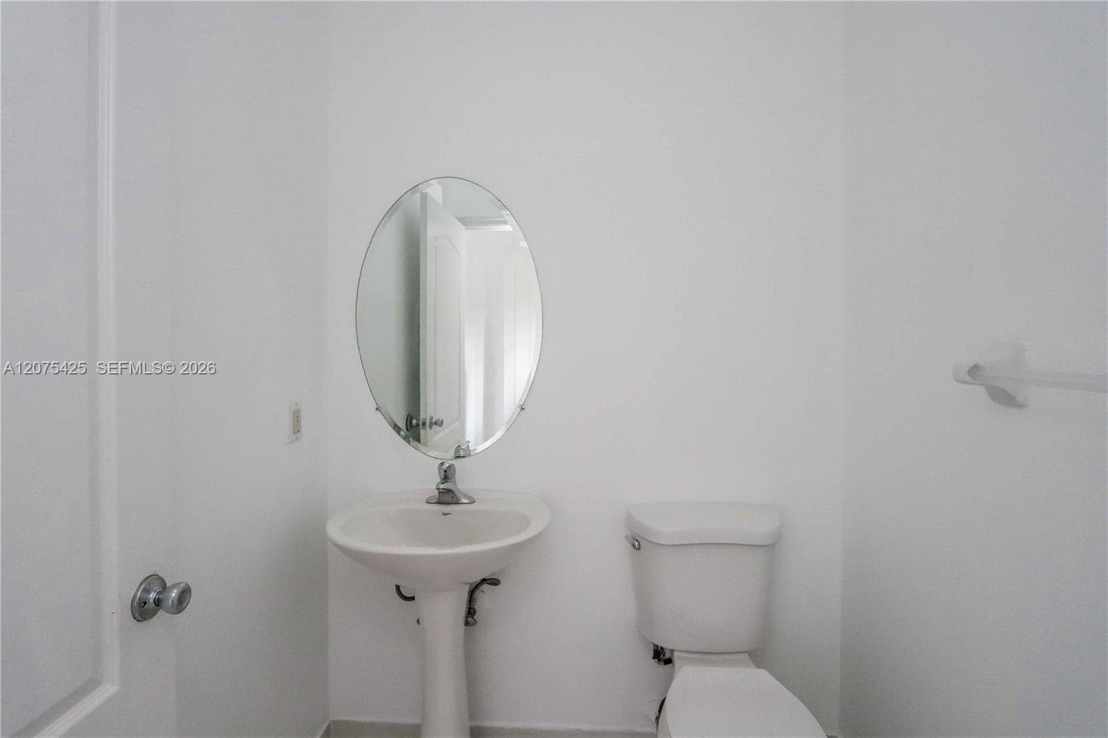 Bright and clean bathroom interior.