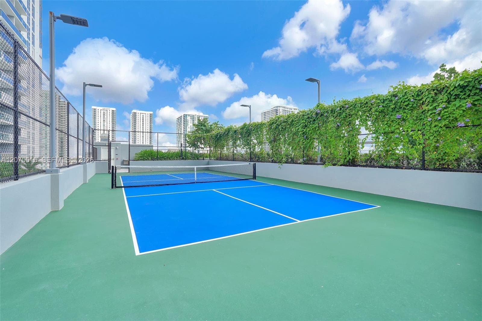 Pickleball court on the 11th floor