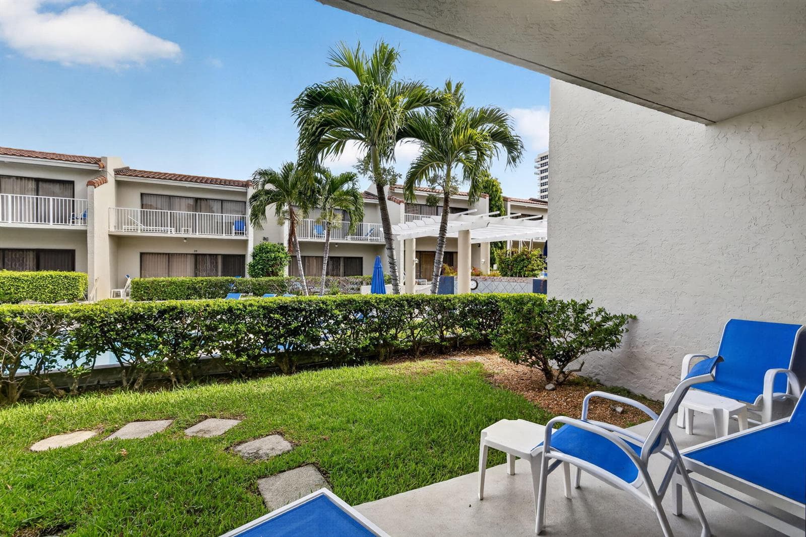 Patio overlooking Pool