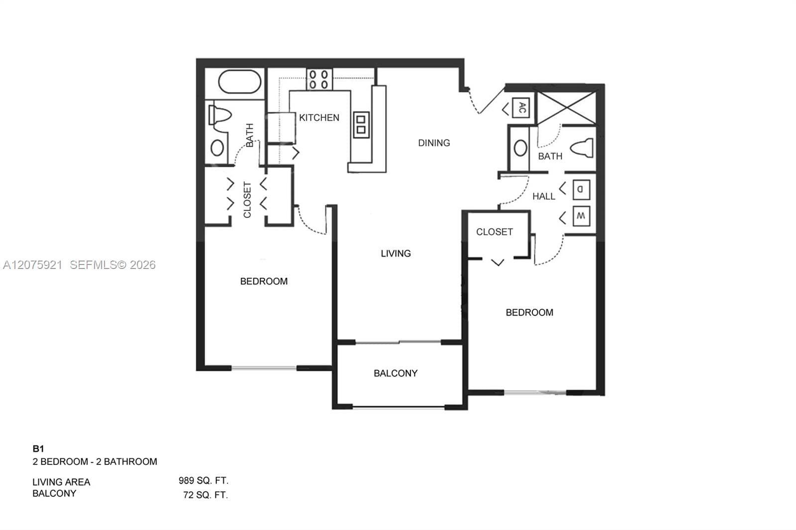 B1 Floor-plan:Floor plan orientation may be reversed.