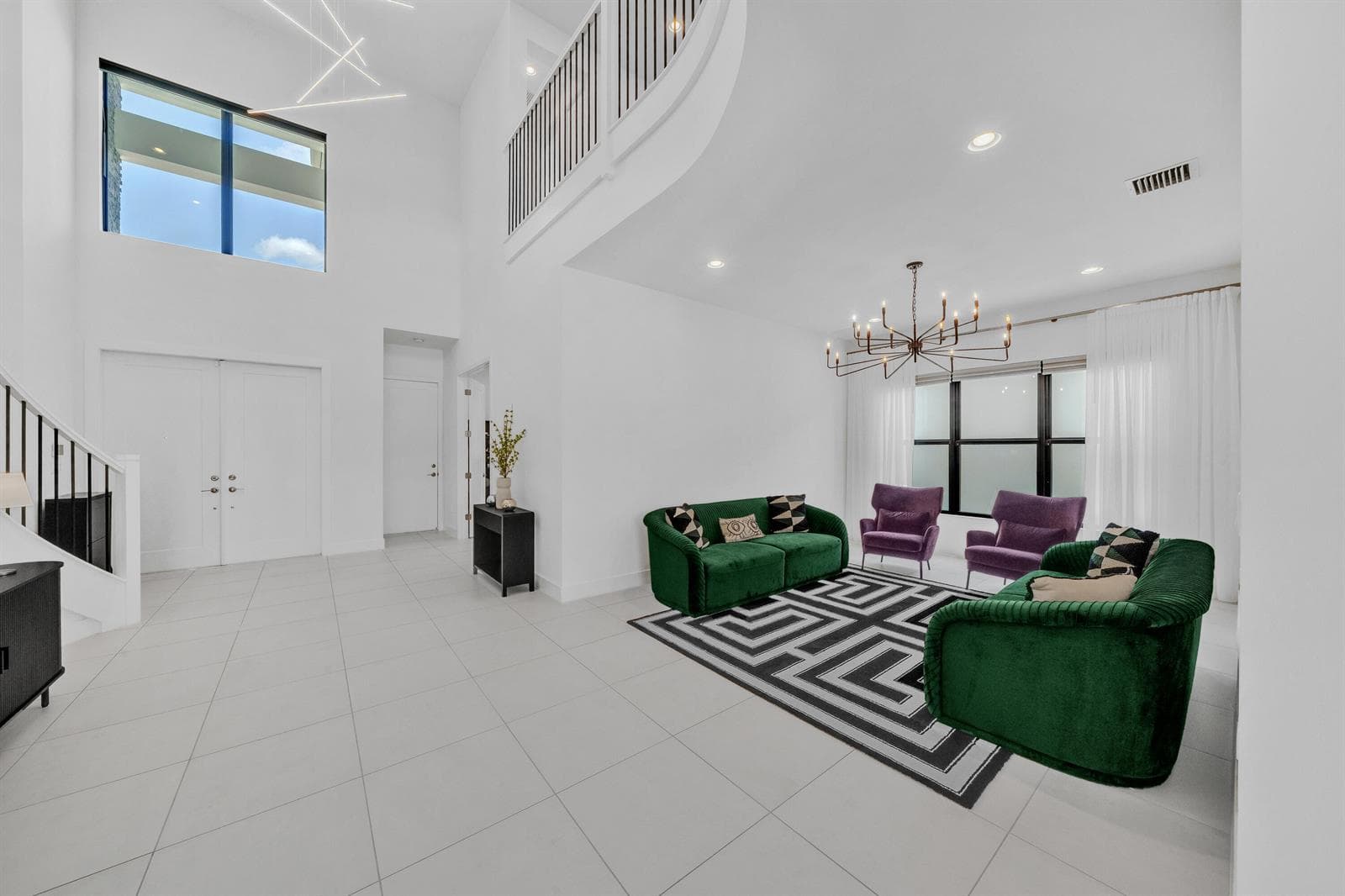 Formal living & stair hall