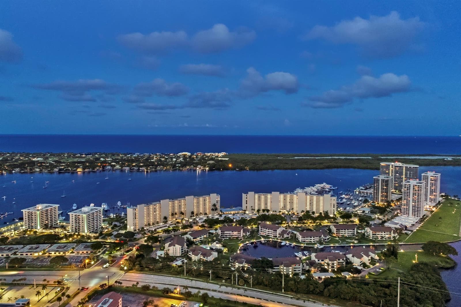 Old Port Cove Night Aerial
