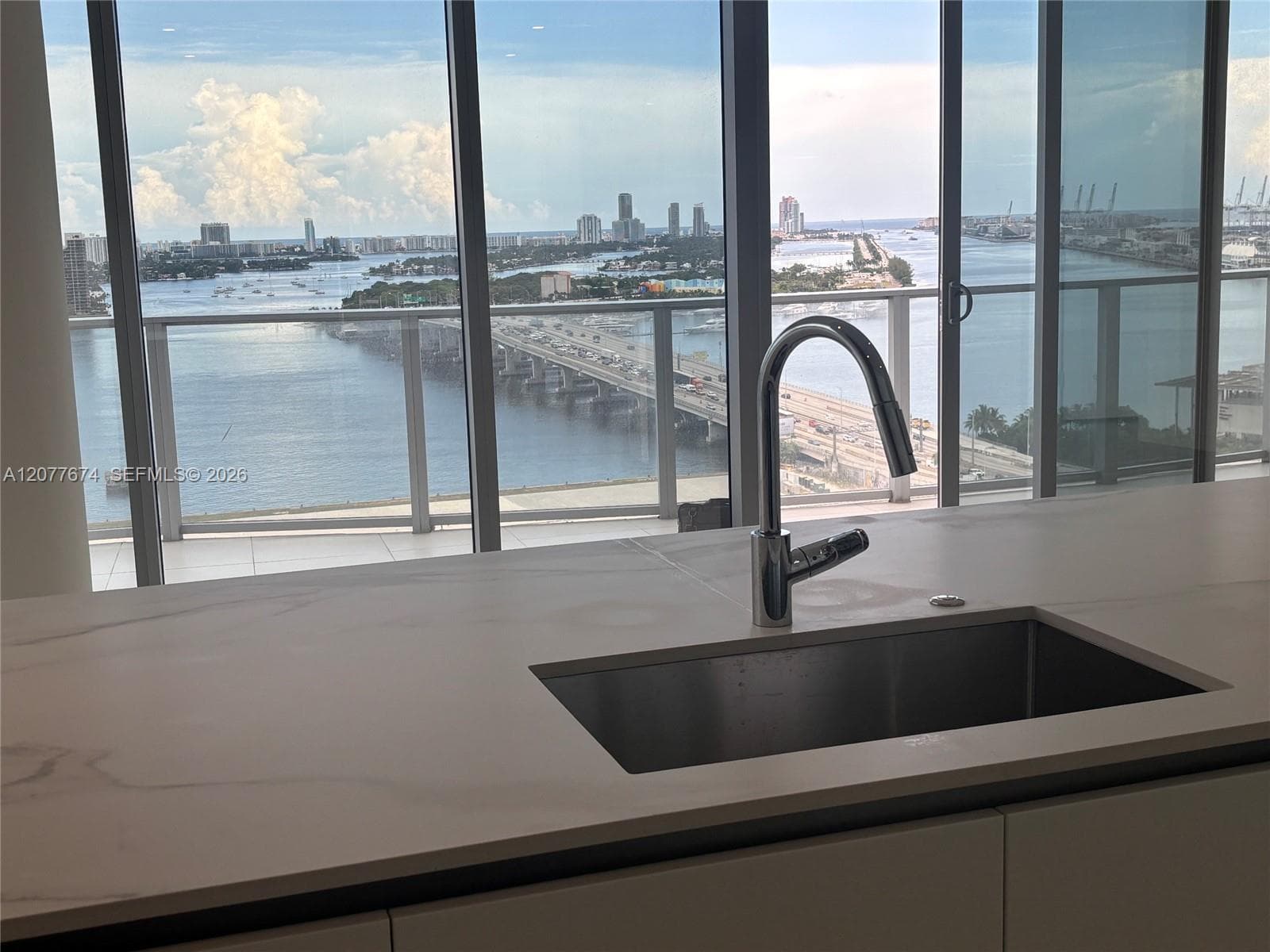 Open-Concept Kitchen with Biscayne Bay Views