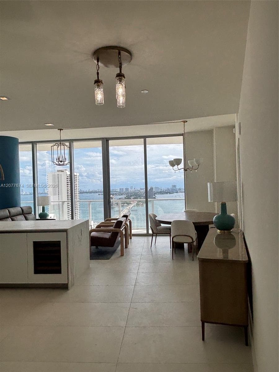 Open-concept Kitchen & furnished living area