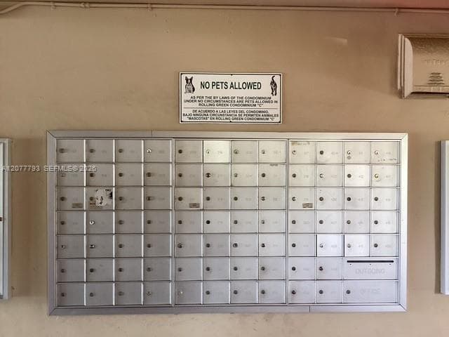mailbox receiving area