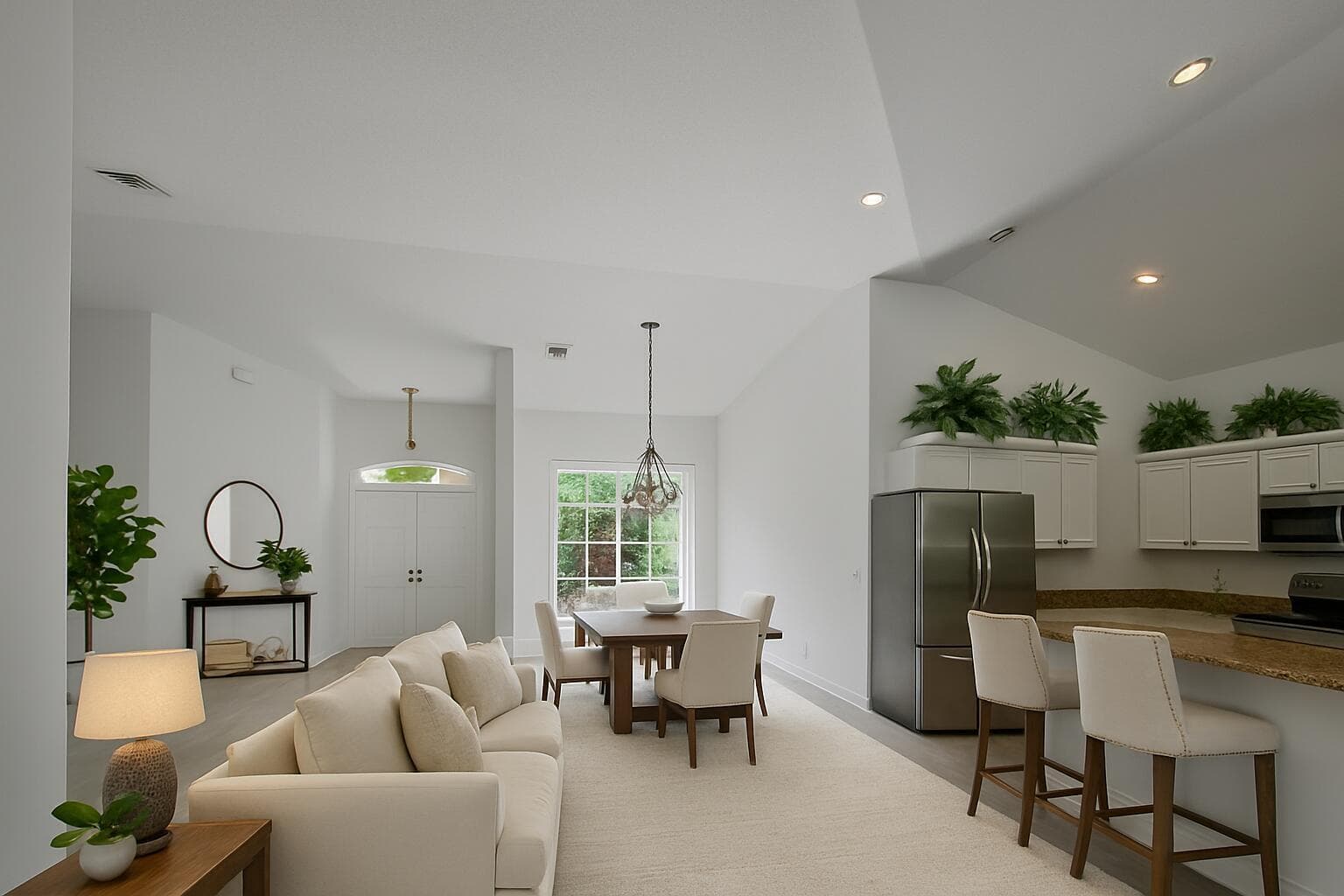 Coastal Living Room with Natural Light