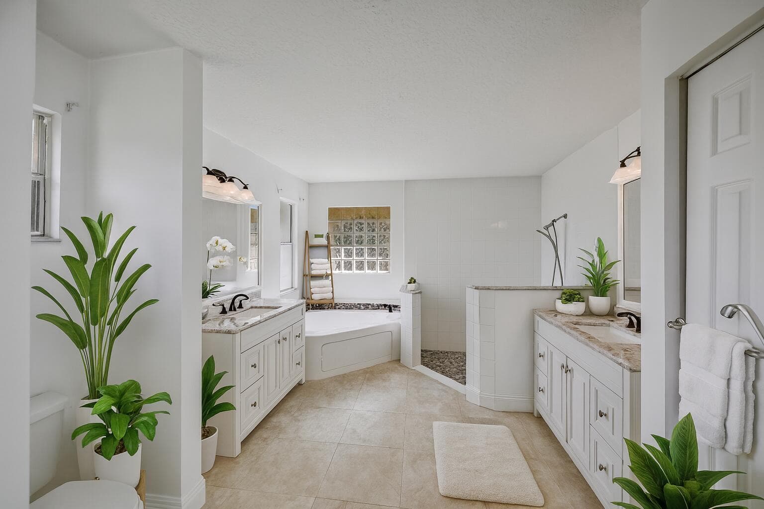 Elegant Neutral Master Bathroom Design (