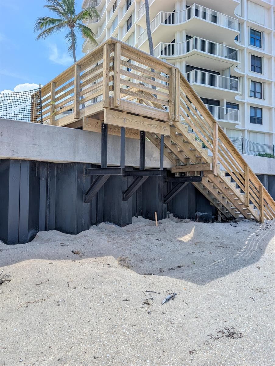 New Sea Wall and Stairs to beach