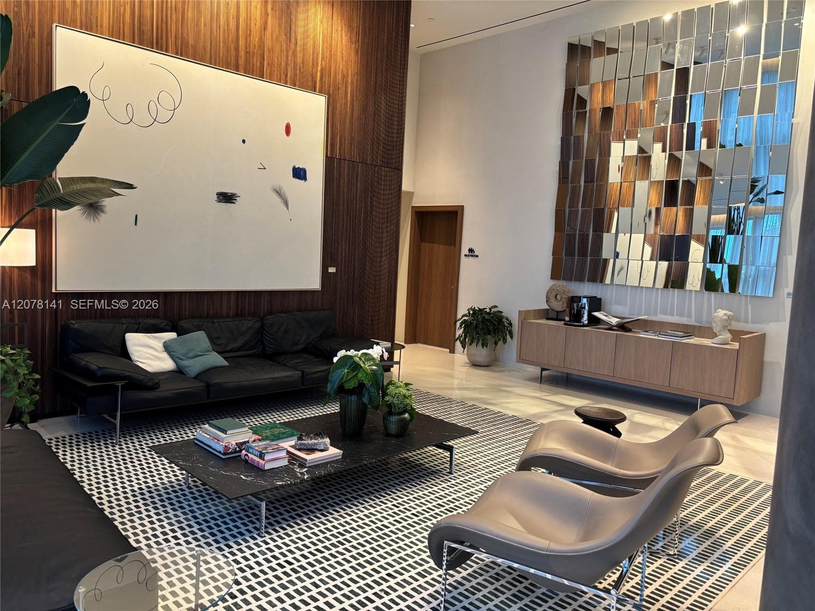 esigner-furnished lobby lounge with