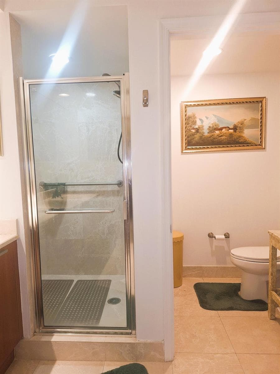 Master shower & toilet