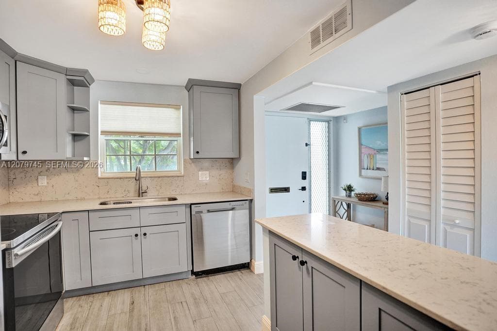 Updated and open kitchen