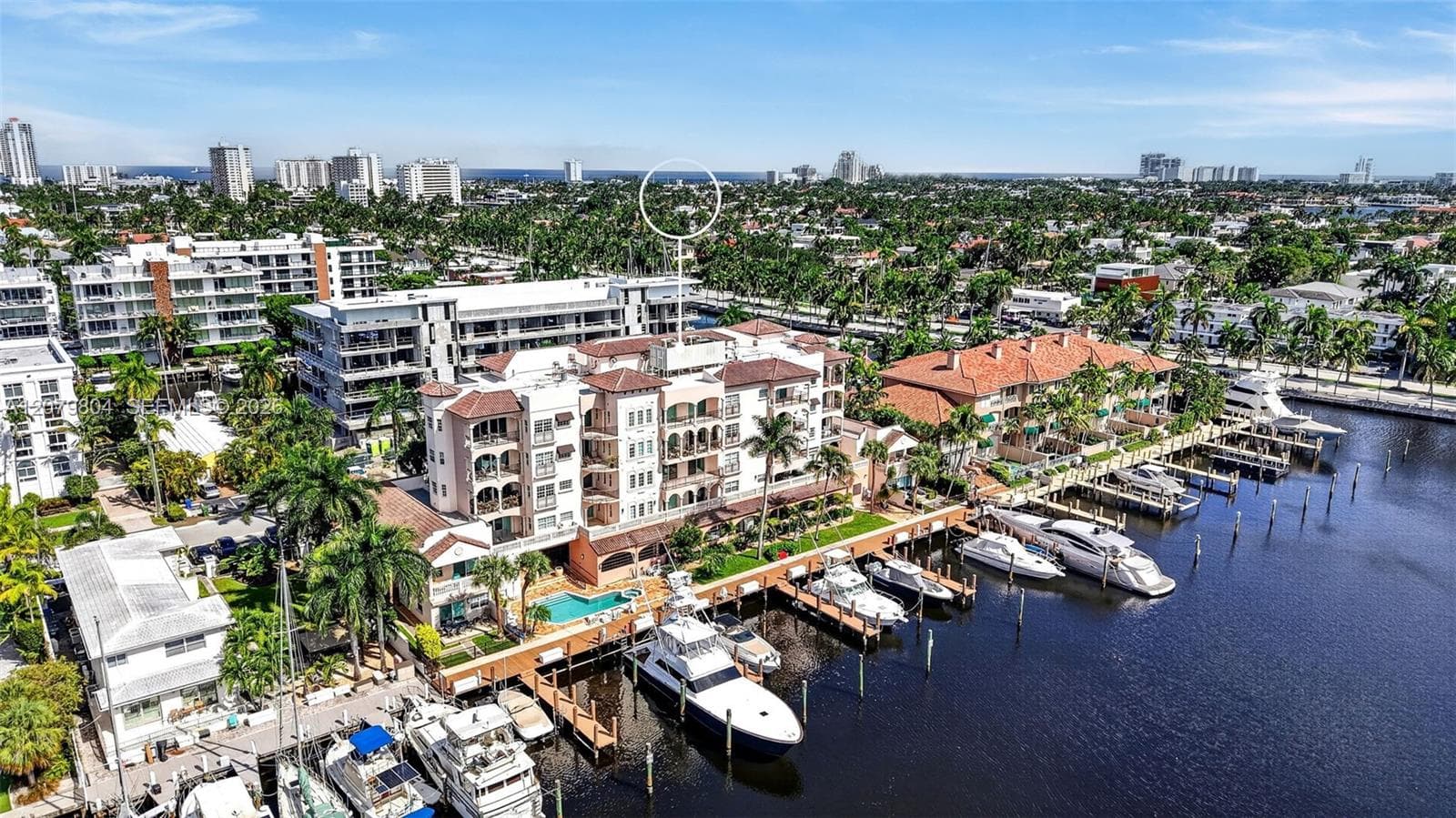 View toward beach and Las Olas Blvd.