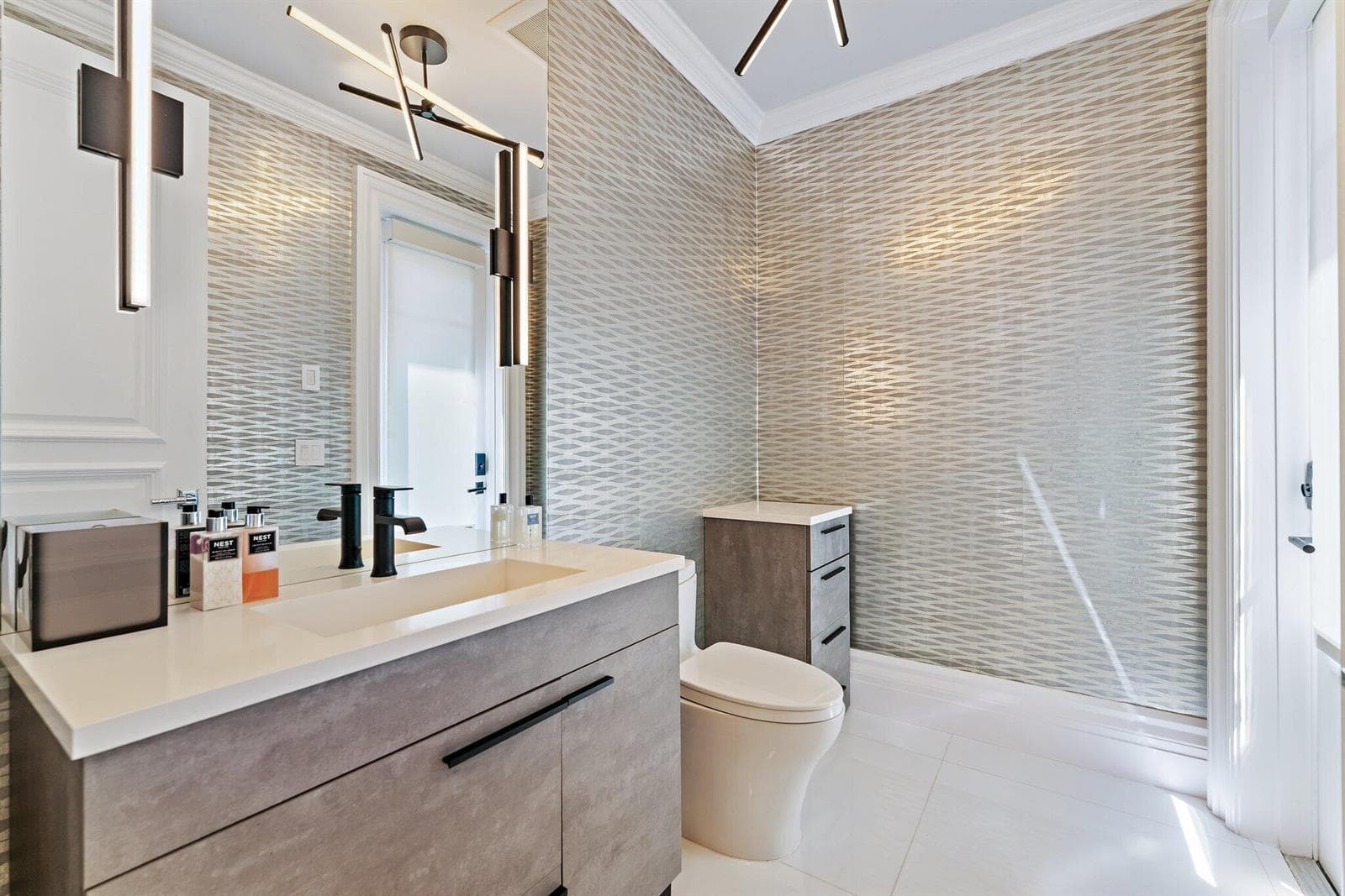 Powder Room off of Family Room