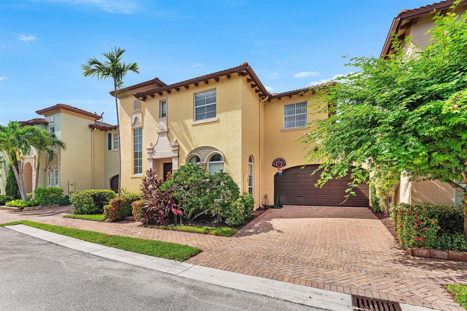 Beautifully landscaped front exterior
