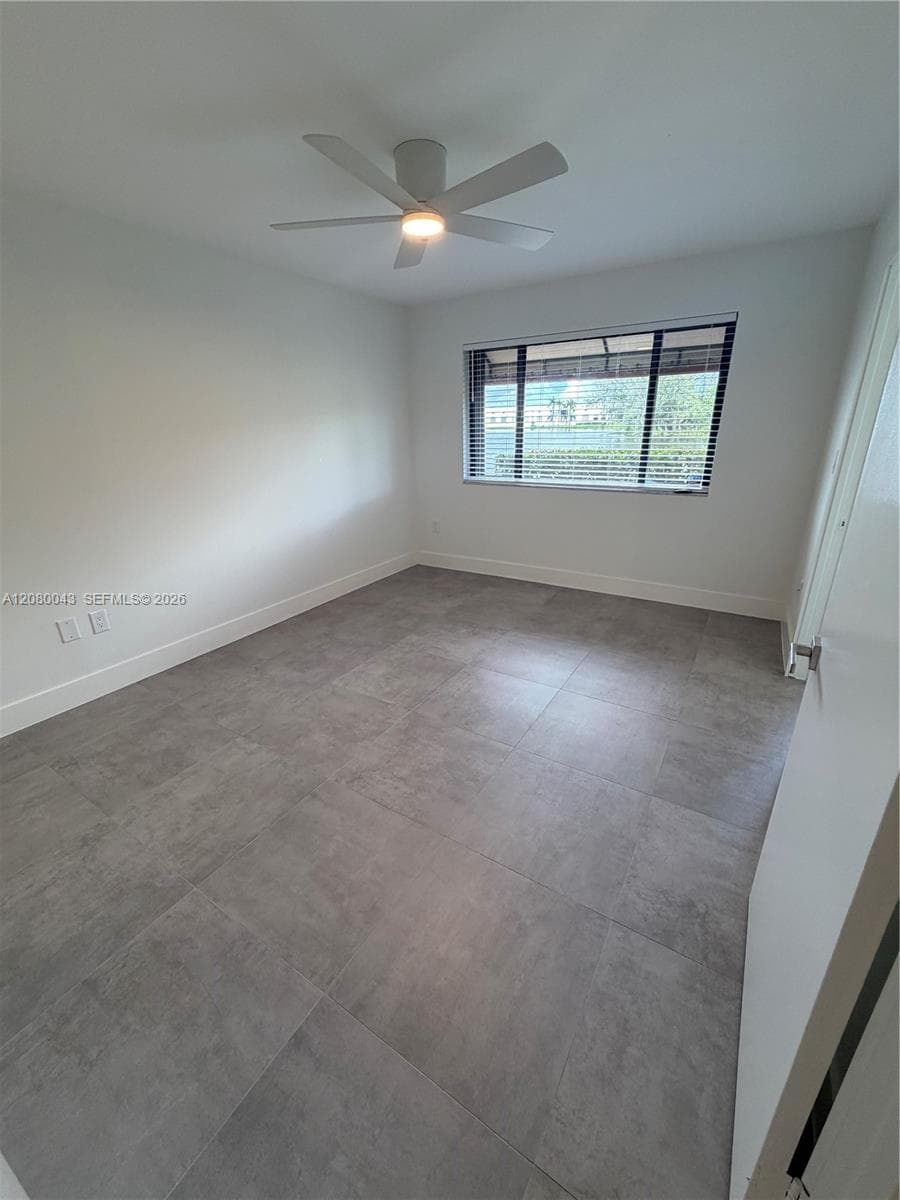 View when walking into the primary bedroom