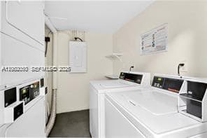 Each floor has a laundry room