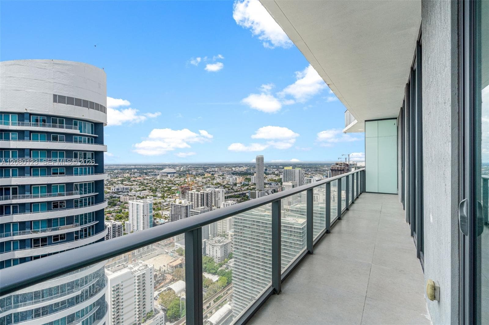 Endless Miami city views from the penthouse terrace at SLS Brickell Dua.