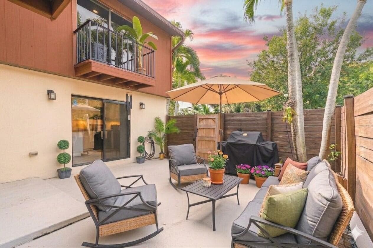 Sunset on the patio