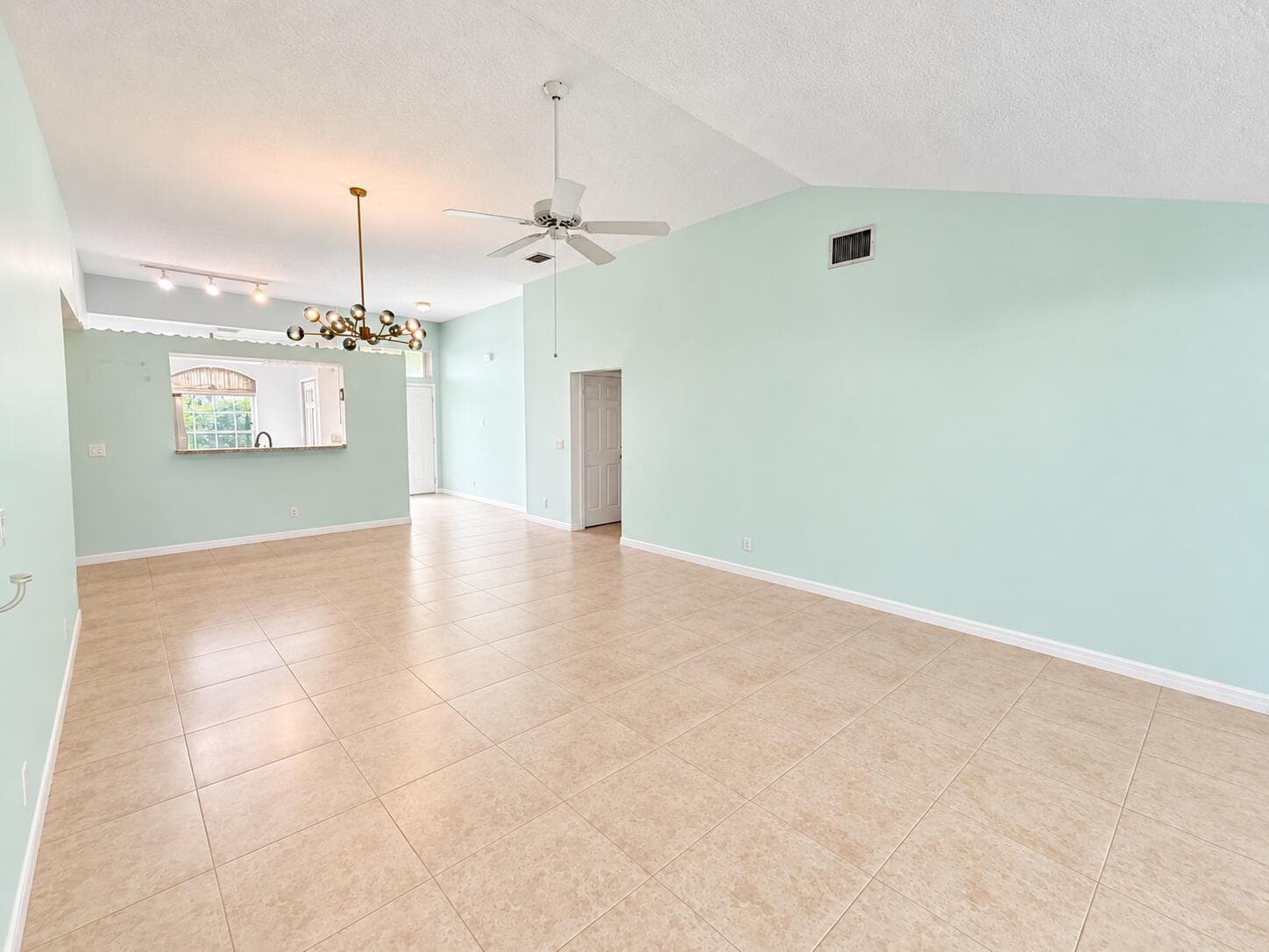 Bright Mint Open-Plan Living Room