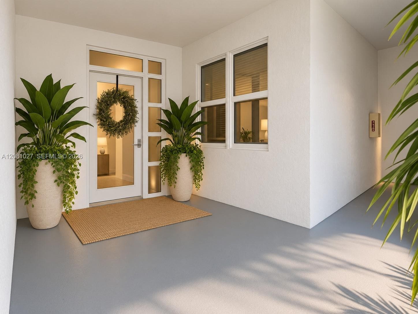 Patio around front door