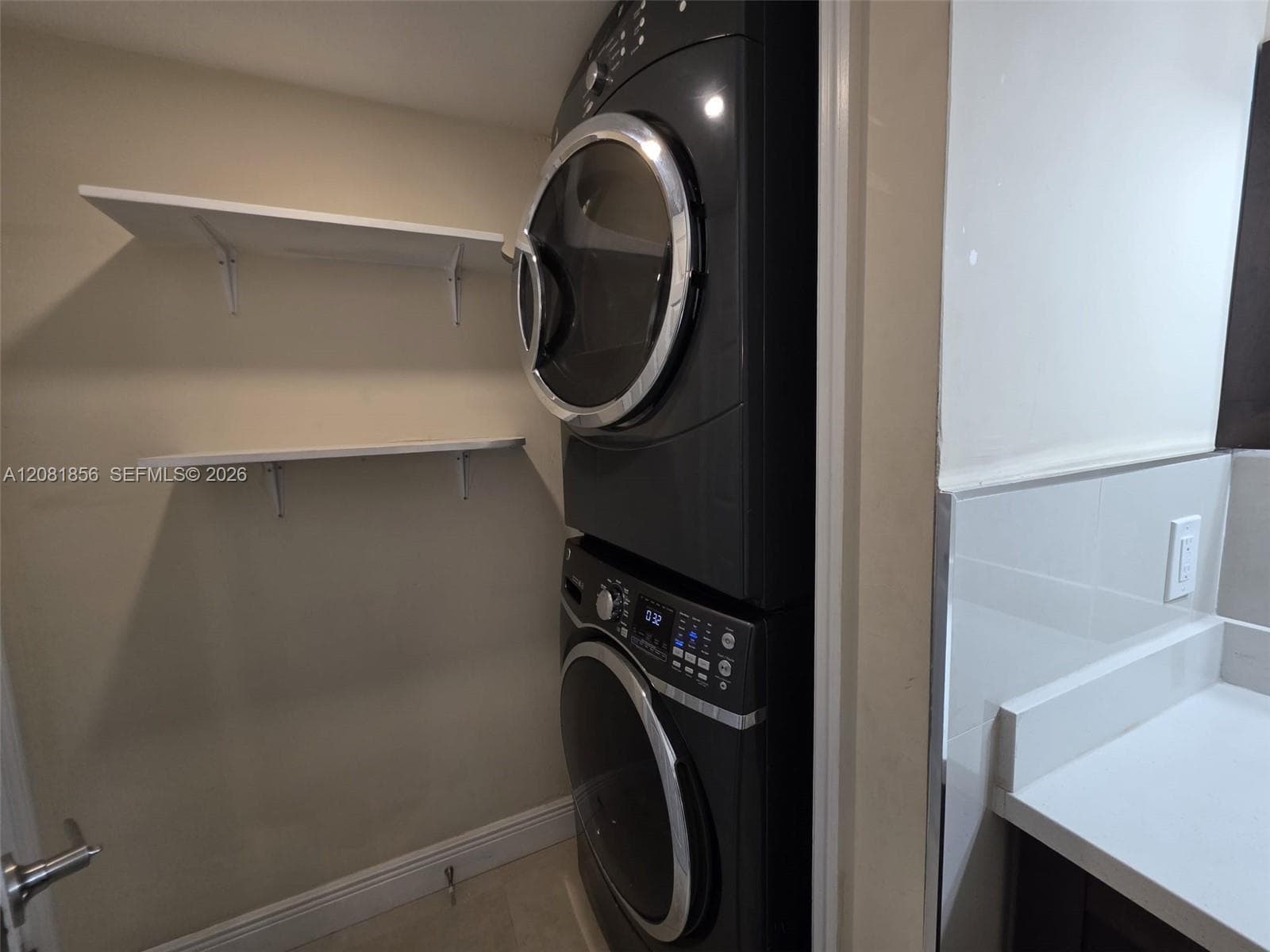 Washer and Dryer inside the unit
