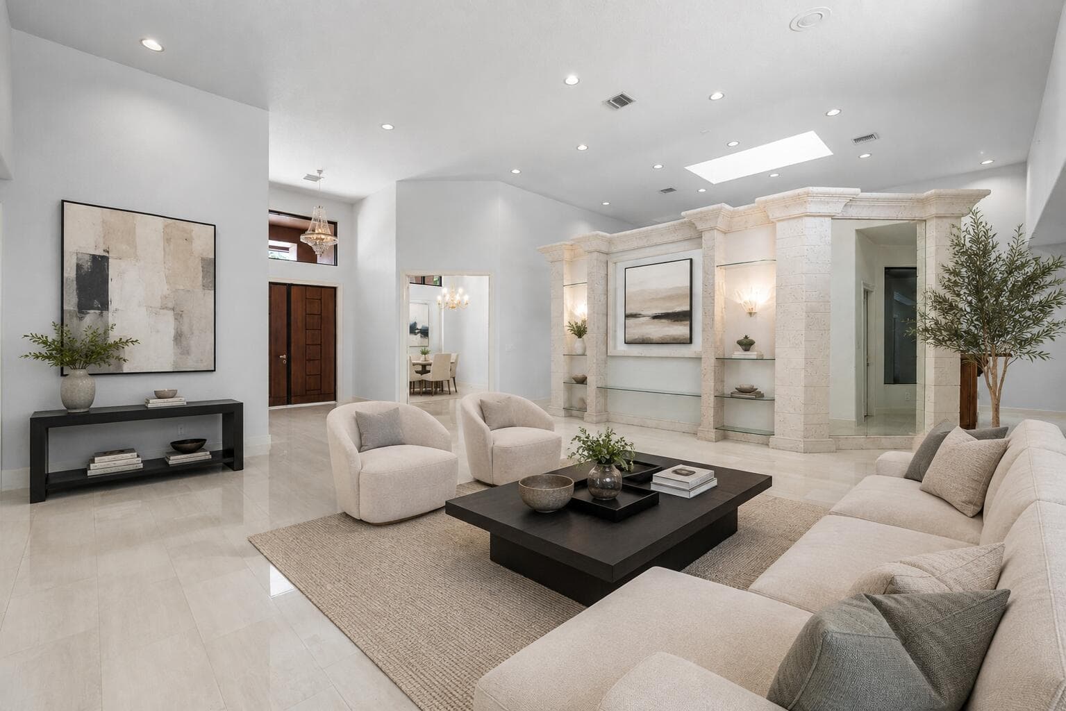Living room staged