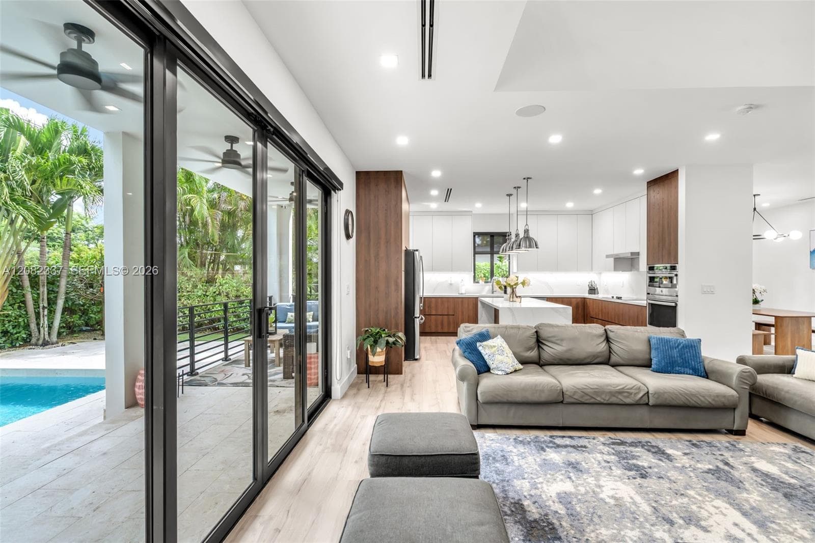 living and kitchen view