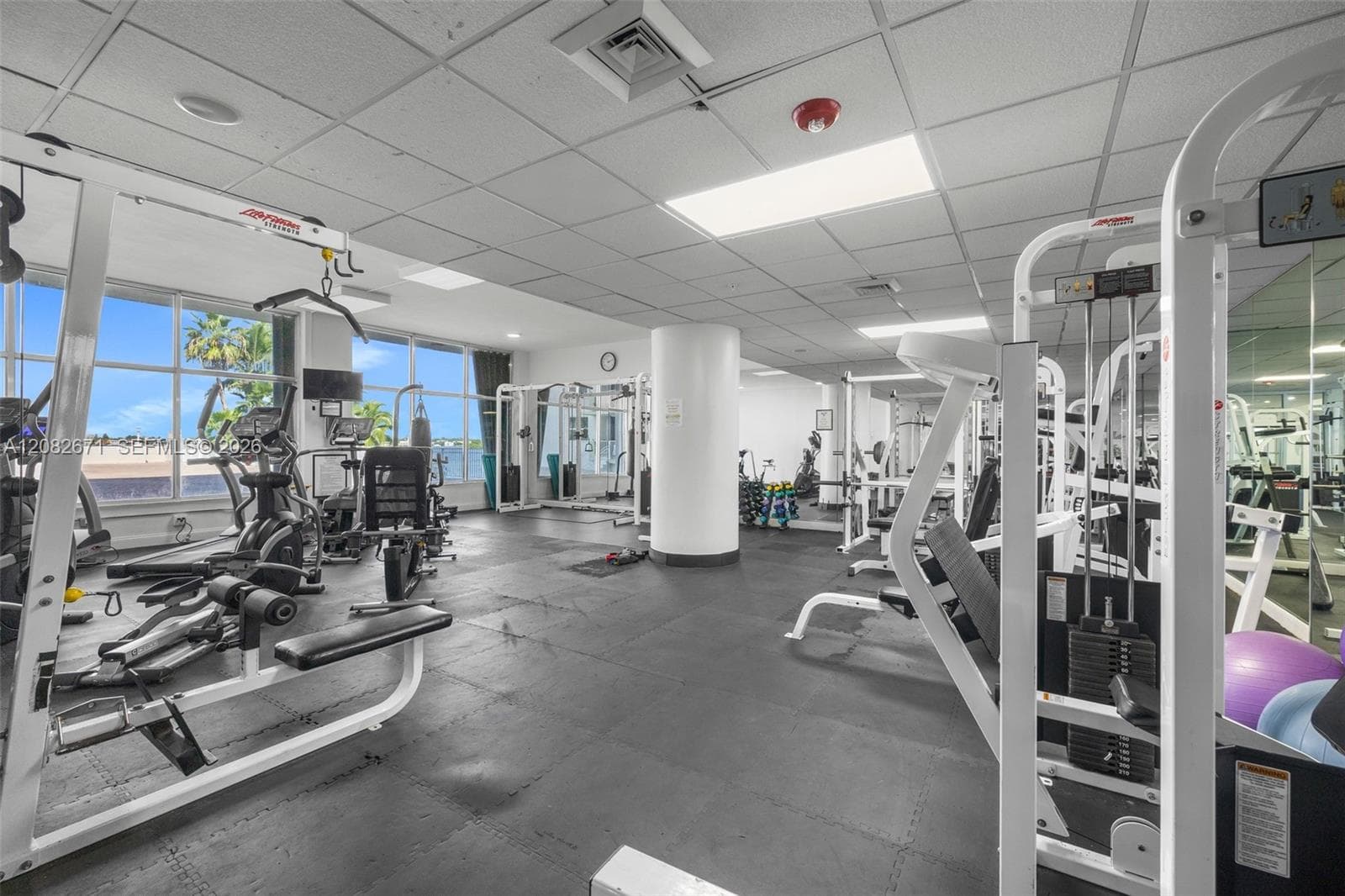 Waterfront fitness center.