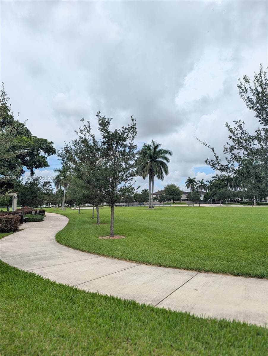 Common Green Area sidewalk