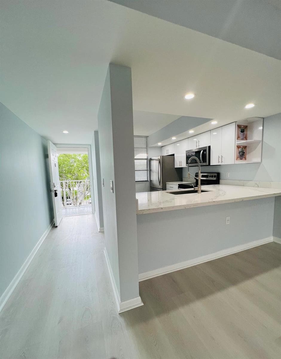 Entrance and kitchen area