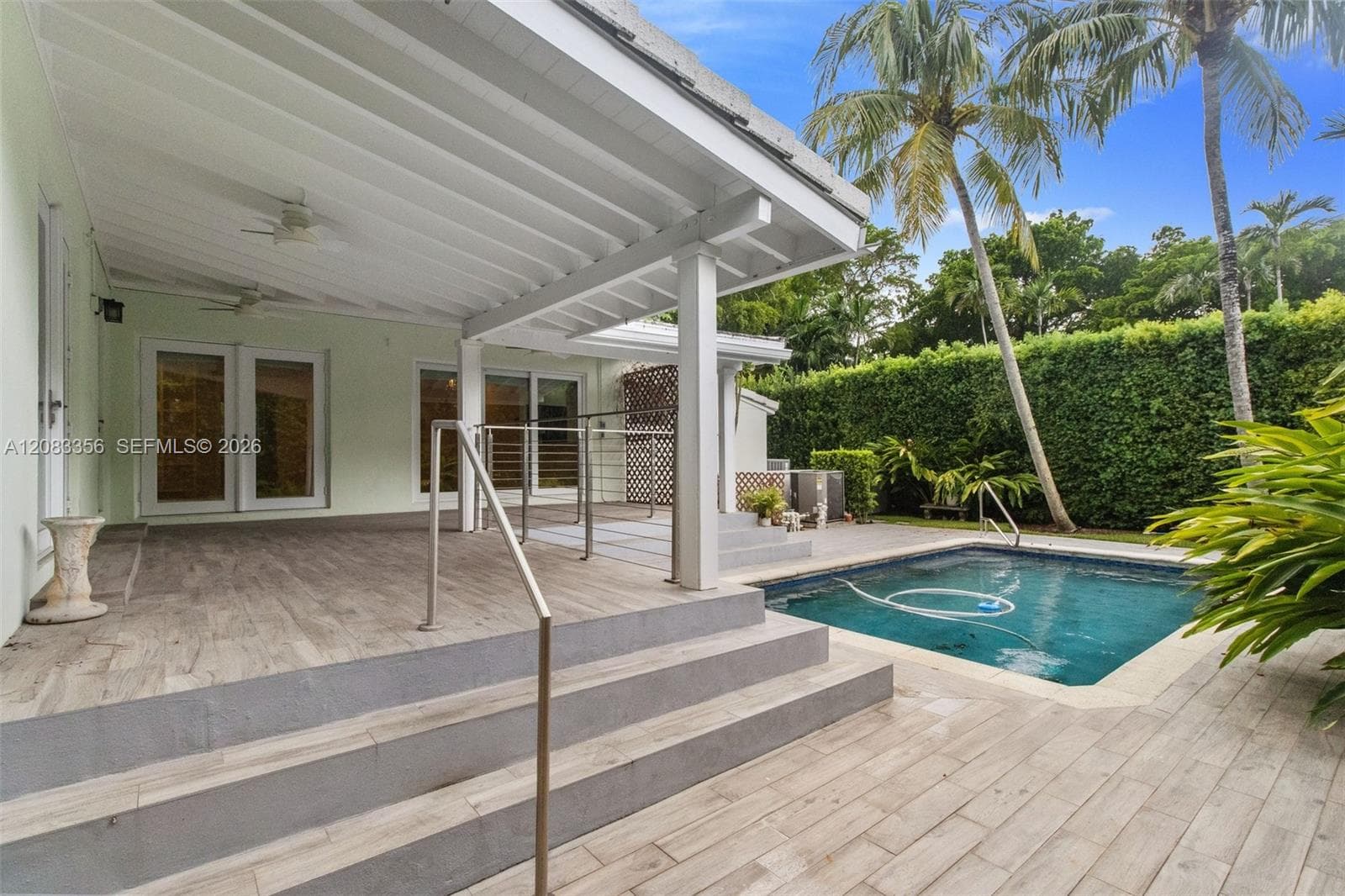 Both Covered and Sun-Exposed Pool Patio Areas