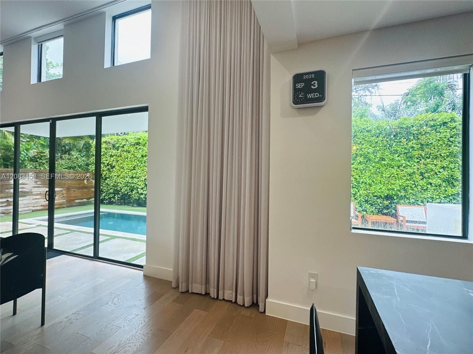 Stunning automated shades from floor to ceiling