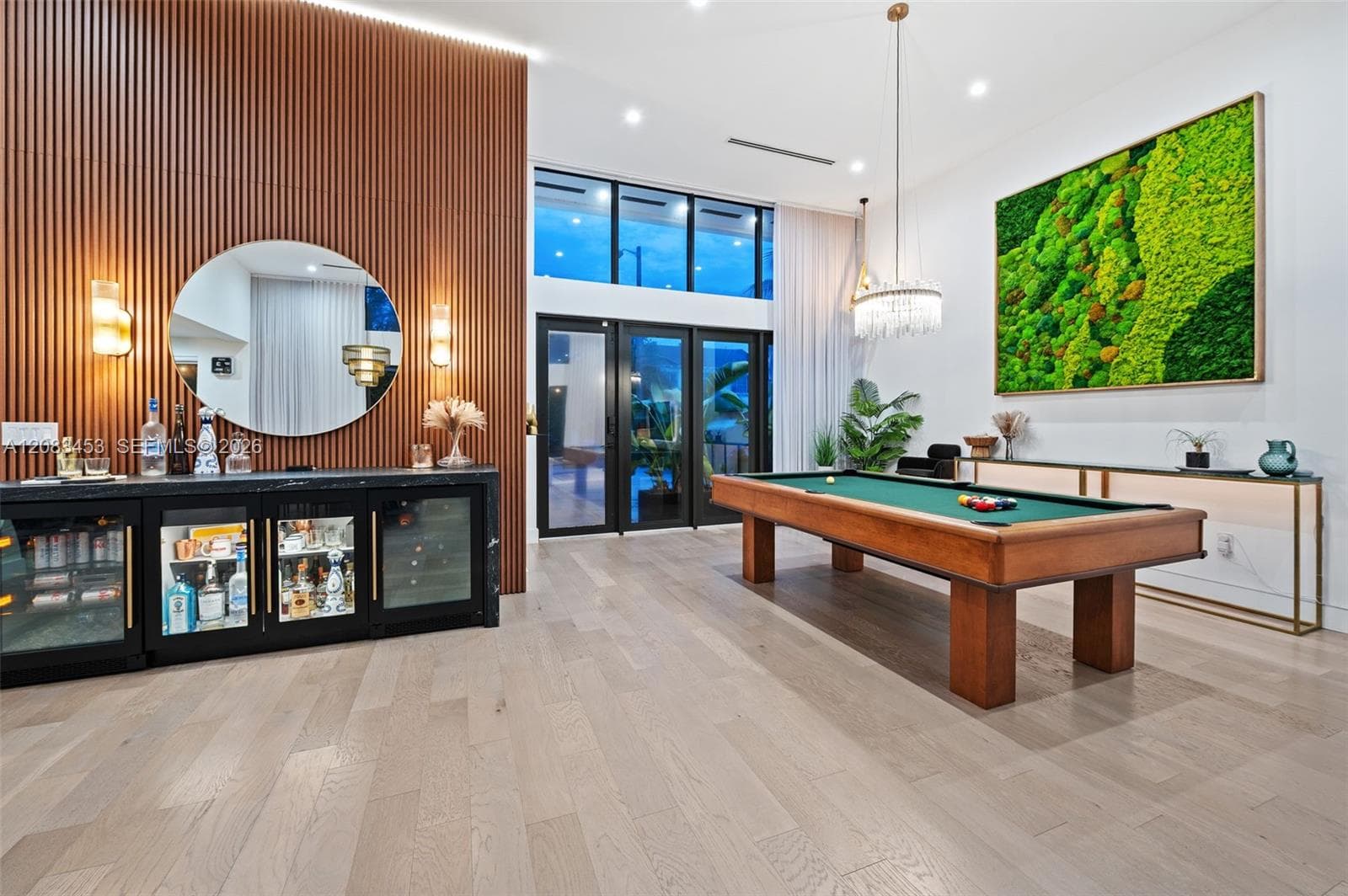 Designer touches throughout; bar area.