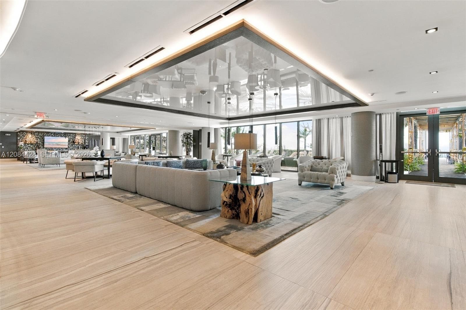 Sophisticated residents' lounge featuring contemporary coastal design and comfortable gathering spaces.