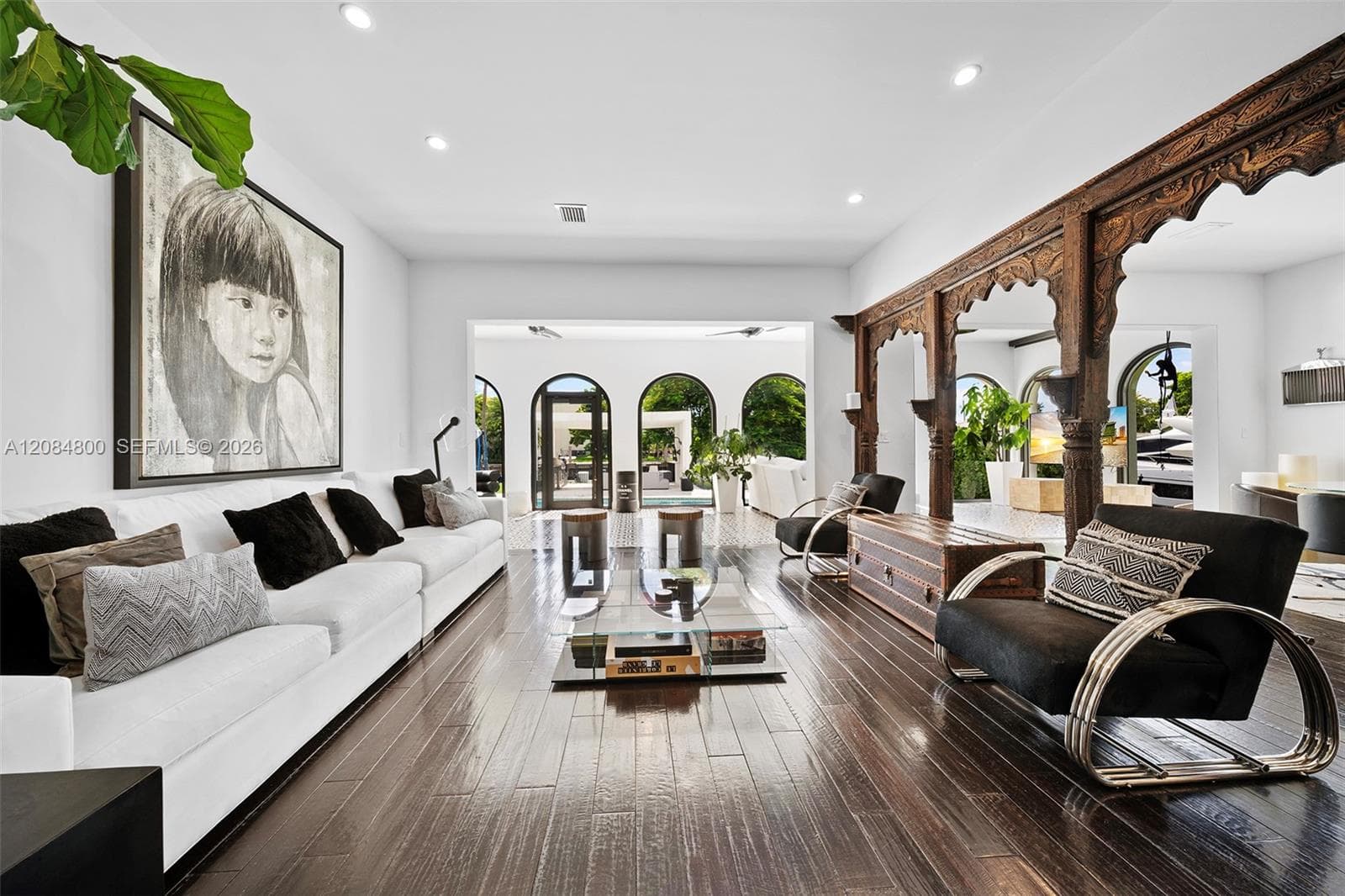 Soaring ceilings, walls of glass — every room filled with light.