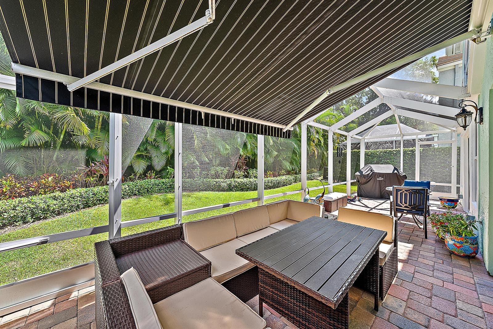 Screened Patio with Retractable Awning