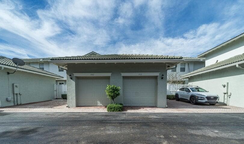 ONE car garage and driveway