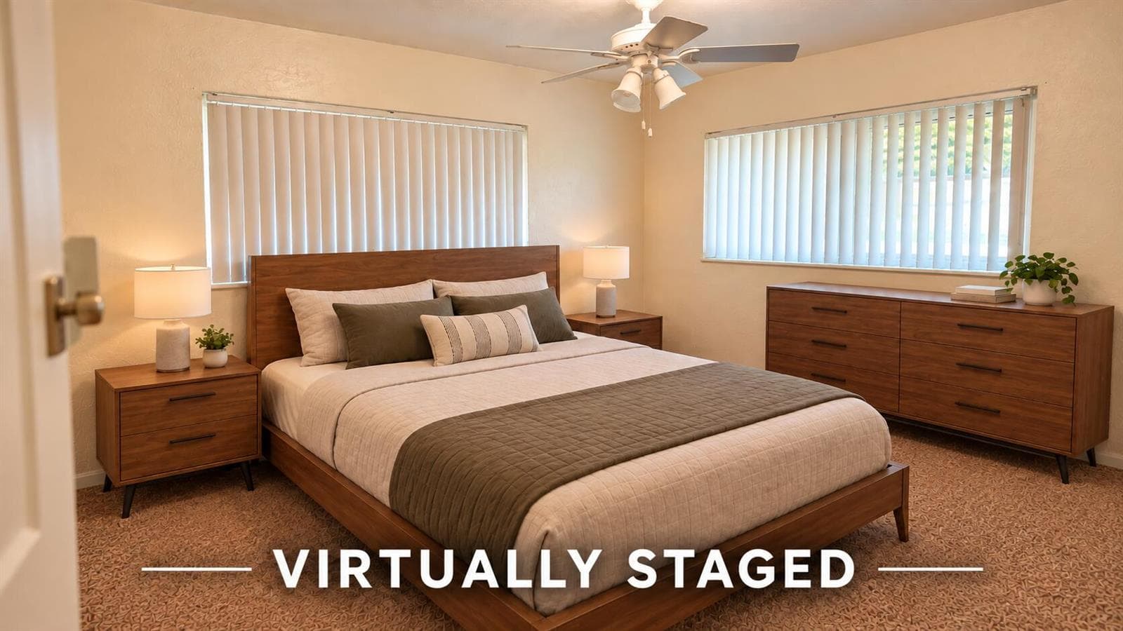 Virtually Staged FRONT Bedroom