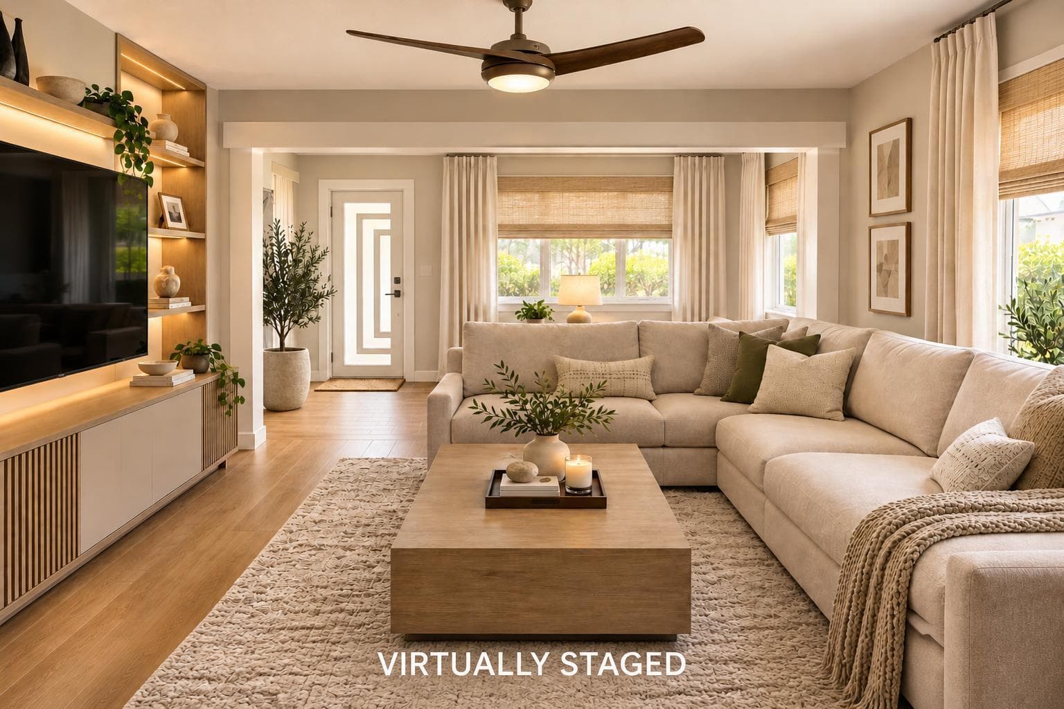 VIRTUALLY STAGED LIVING ROOM