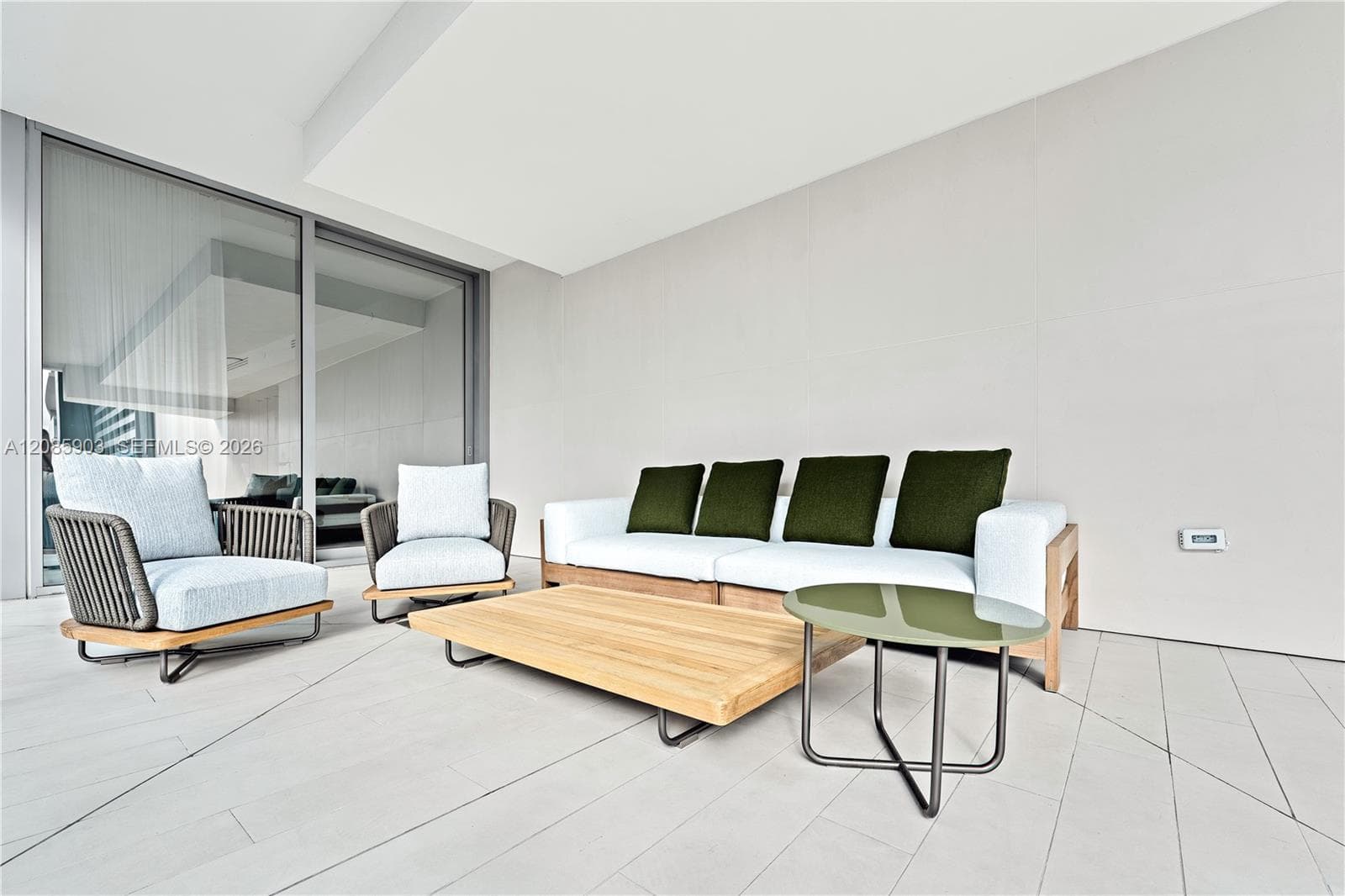 Has balcony furniture but, can come unfurnished as well.