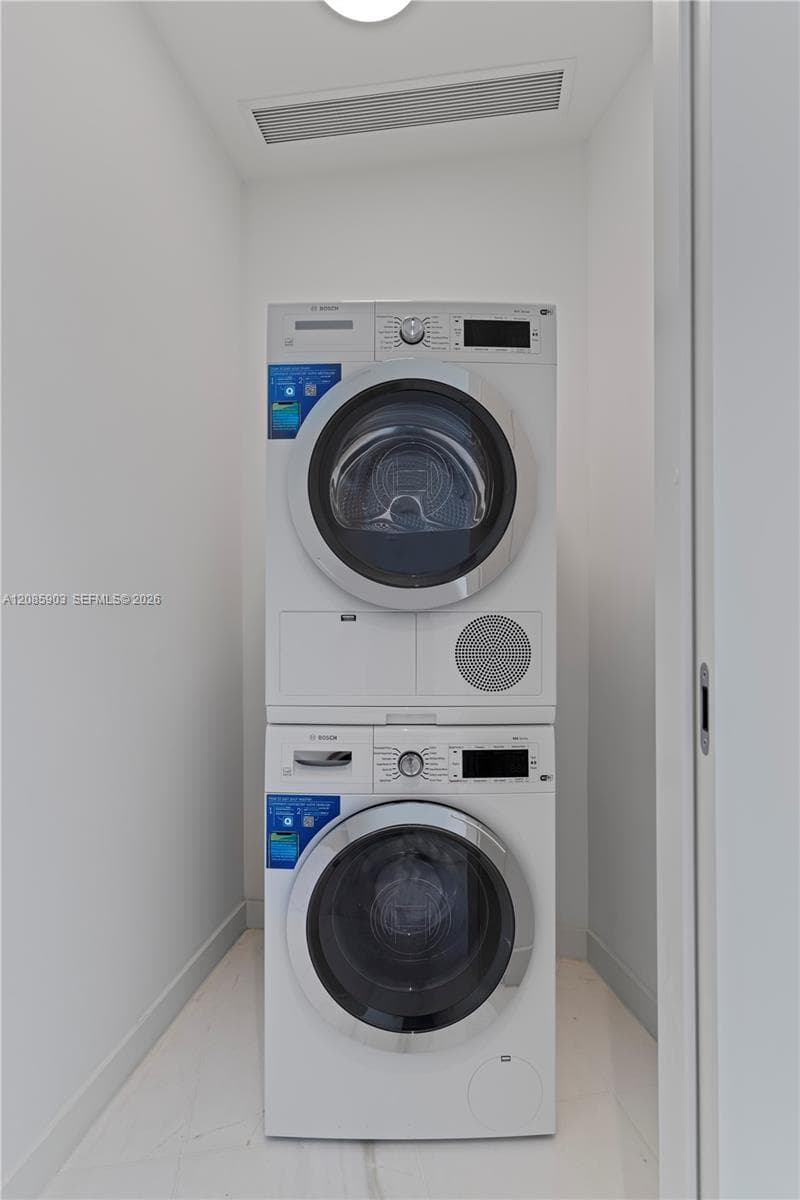 Washer and dryer.