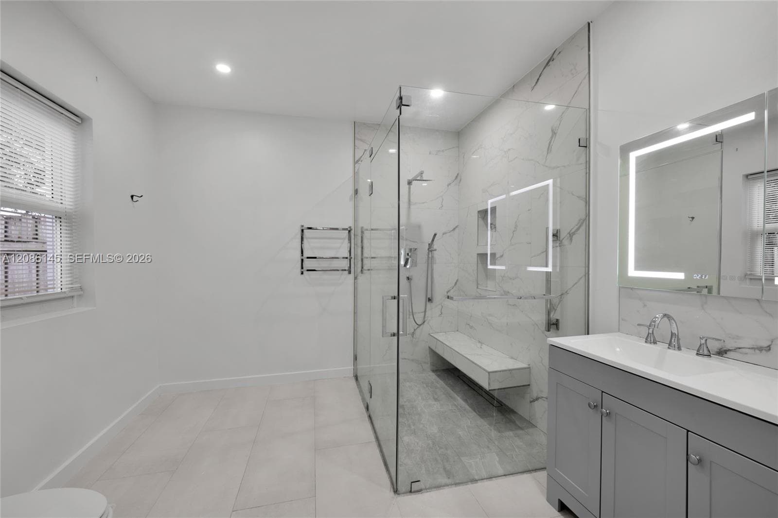 Beautifully renovated primary bathroom